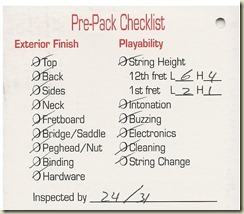 Prepack Checklist