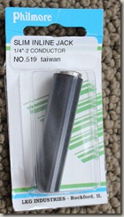 1/4" female phone jack for the guitar