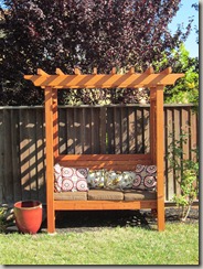 Finished Garden Arbor Bench