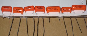 Orange Drop capacitors from 1000pf to .047uF