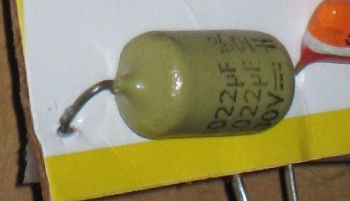 /Phillips Mustard polyester foil/film capacitor 