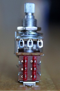 Push/Pull Pot. ABC and DEF are two independent switch circuits Push/Pull Pot. ABC and DEF are two independent switch circuits