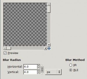 Gaussian Blur Settings for text Gaussian Blur Settings for text