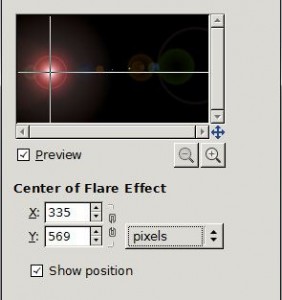 Lens Flare Settings Lens Flare Settings