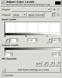 Second Lens Flare Color Levels Second Lens Flare Color Levels