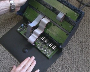 JamMan ribbon cable folded and out of the way JamMan ribbon cable folded and out of the way