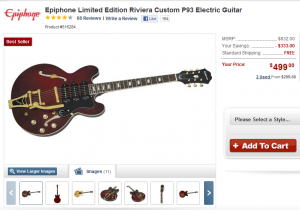 Epiphone P93 at $499