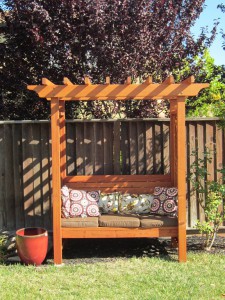 Finished Garden Arbor Bench