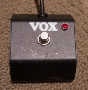 Modified VOX foot switch with red LED