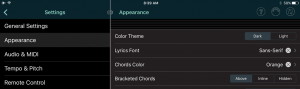 Appearance Settings For Chords