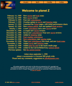 Planet Z Blog 1998